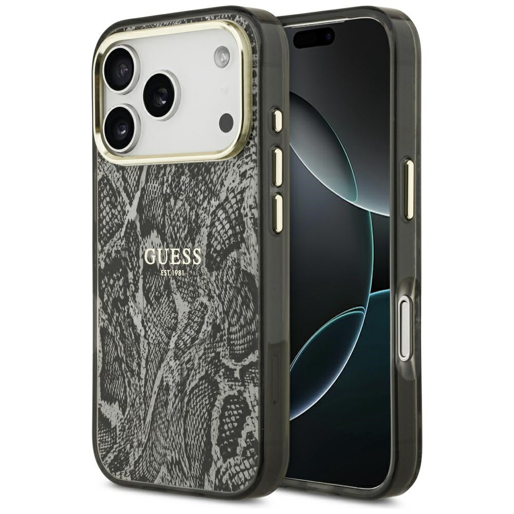 Guess iPhone 17 Pro/iPhone 18 Pro Kuori Python Musta