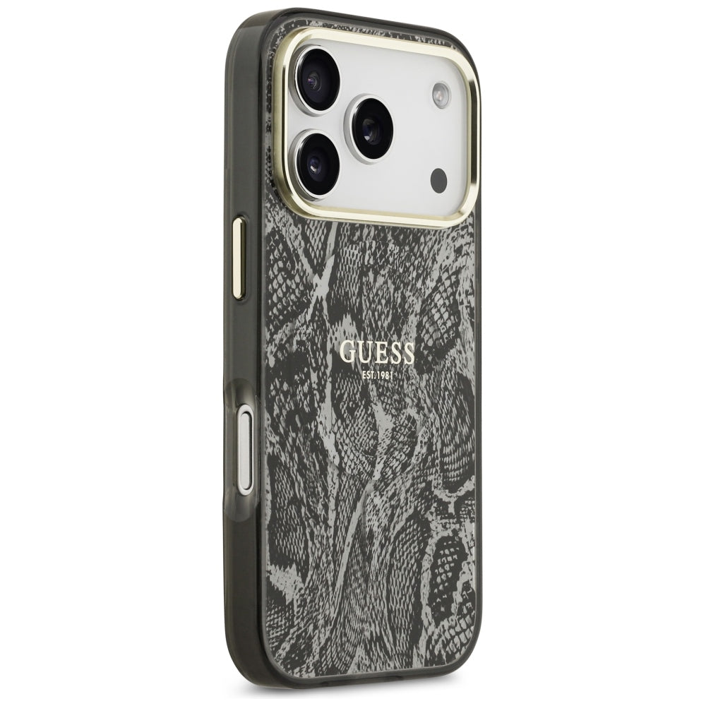 Guess iPhone 17 Pro/iPhone 18 Pro Kuori Python Musta
