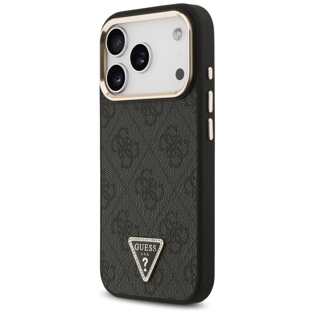 Guess iPhone 17 Pro/iPhone 18 Pro Kuori 4G Triangle MagSafe Musta