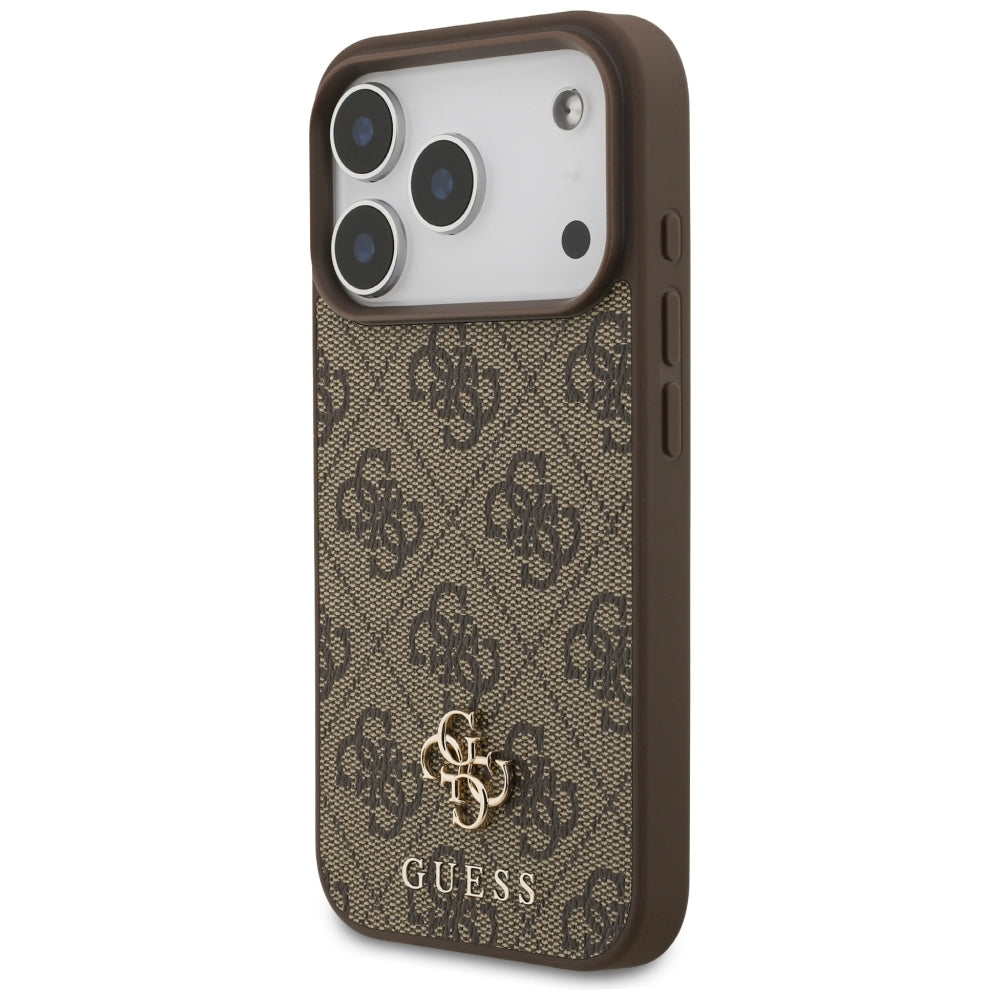 Guess iPhone 17 Pro/iPhone 18 Pro Kuori 4G Small Classic Logo Ruskea