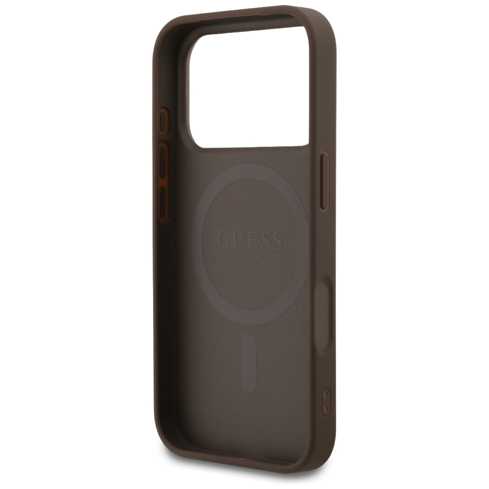 Guess iPhone 17 Pro/iPhone 18 Pro Kuori 4G Small Classic Logo Ruskea