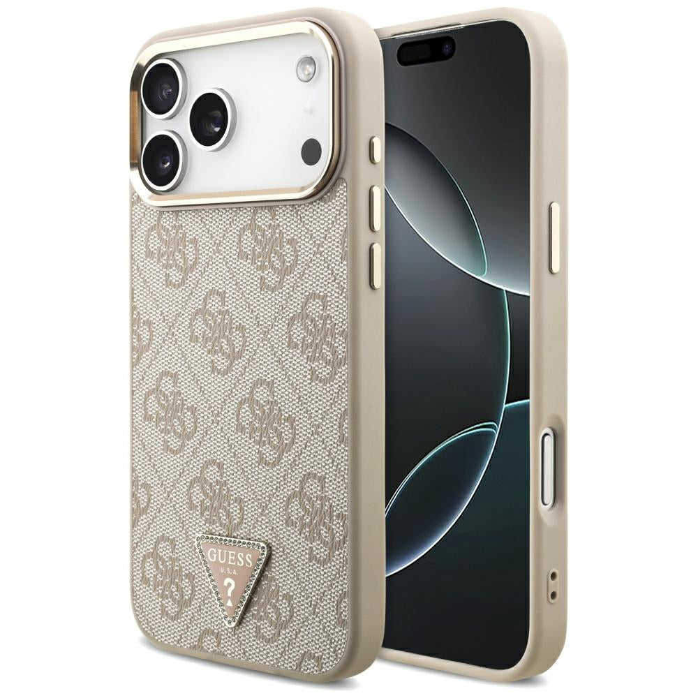 Guess iPhone 17 Pro Max/iPhone 18 Pro Max Kuori 4G Triangle MagSafe Vaaleanpunainen