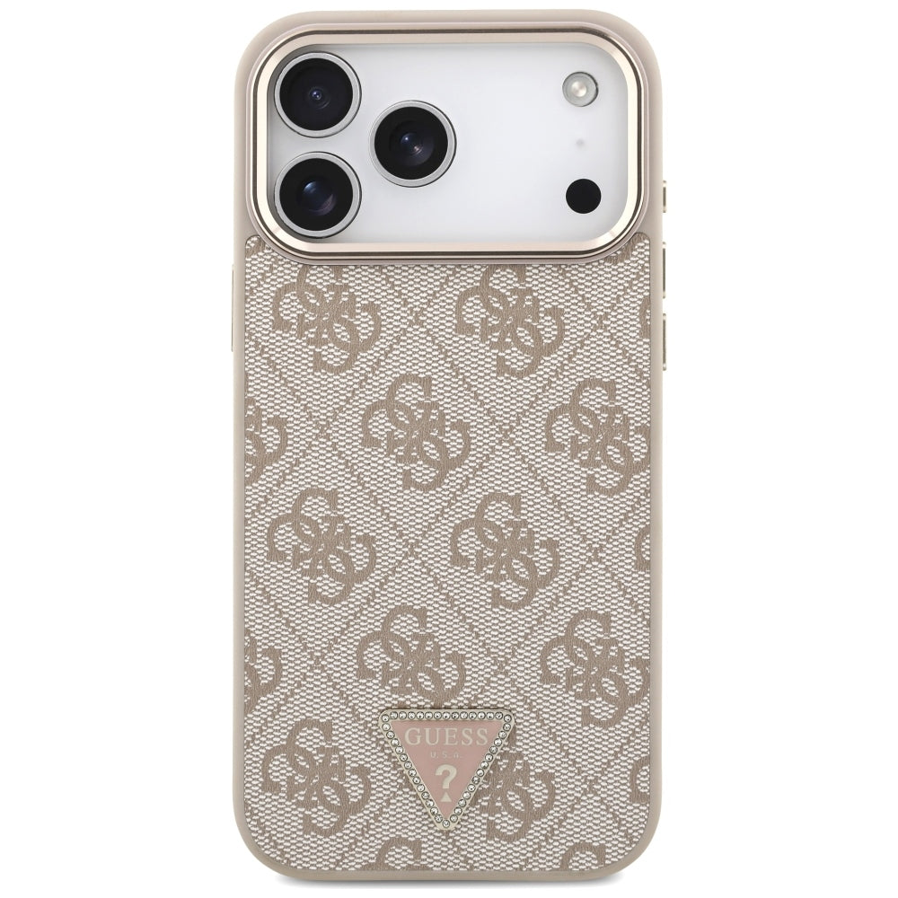 Guess iPhone 17 Pro Max/iPhone 18 Pro Max Kuori 4G Triangle MagSafe Vaaleanpunainen