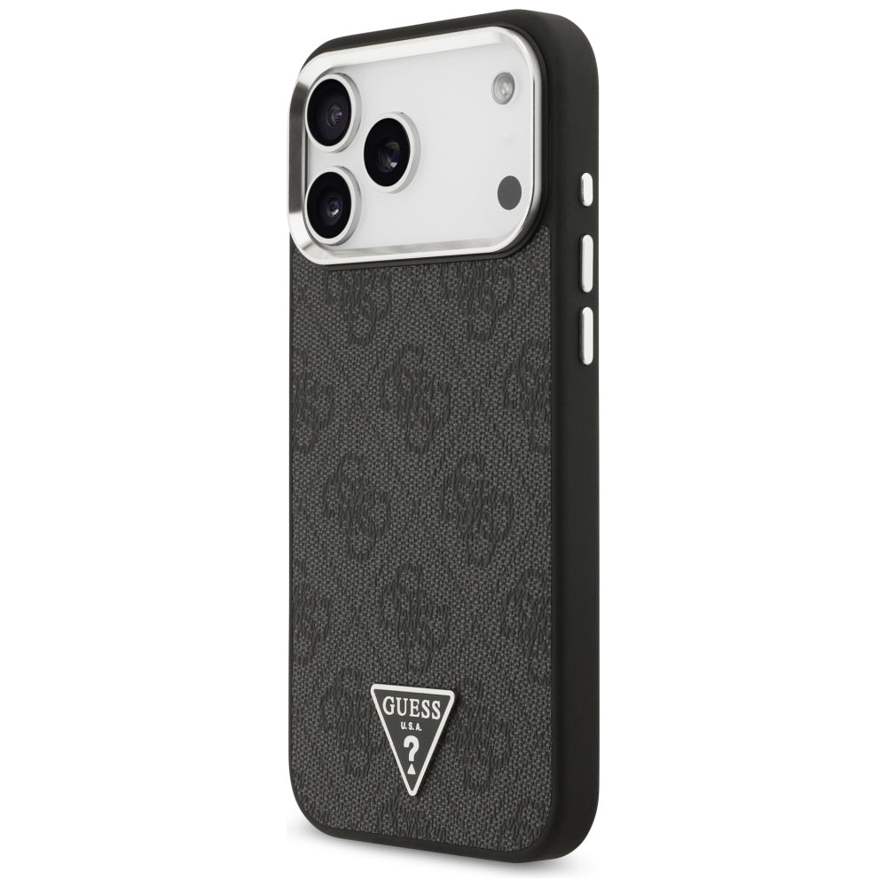 Guess iPhone 17 Pro Max/iPhone 18 Pro Max Kuori 4G Triangle MagSafe Musta