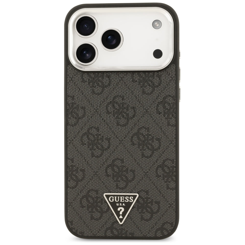 Guess iPhone 17 Pro Max/iPhone 18 Pro Max Kuori 4G Triangle MagSafe Musta