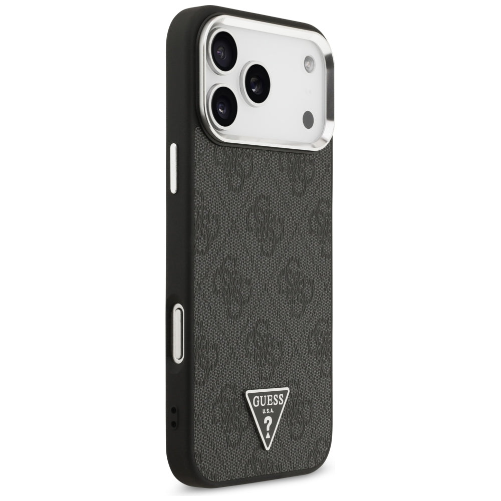 Guess iPhone 17 Pro Max/iPhone 18 Pro Max Kuori 4G Triangle MagSafe Musta