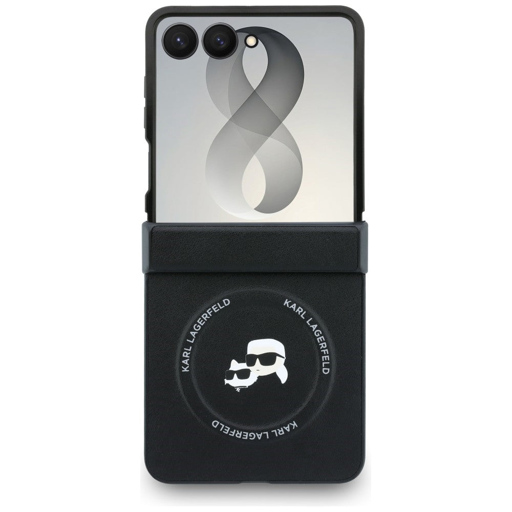 Karl Lagerfeld Samsung Galaxy Z Flip 8 Kuori Karl & Choupette MagSafe Musta