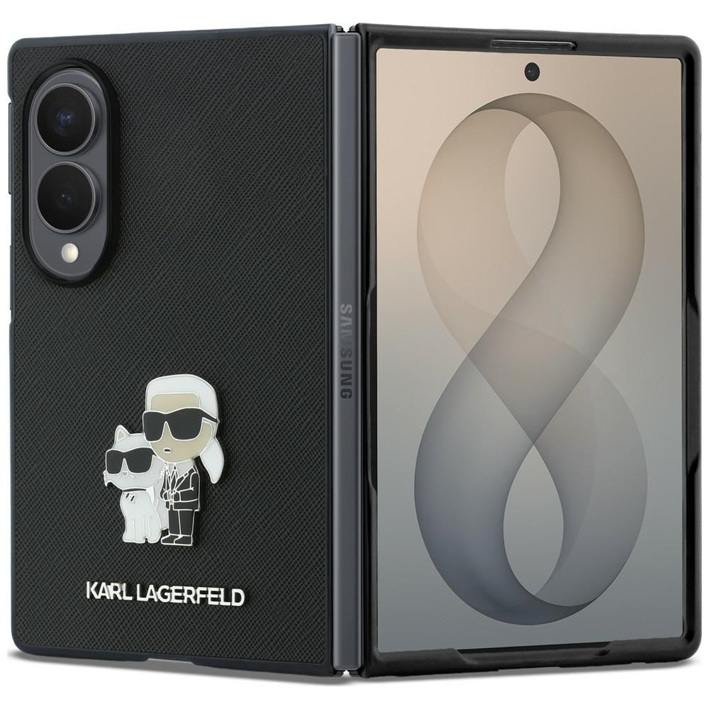 Karl Lagerfeld Samsung Galaxy Z Fold 8 Kuori Saffiano Karl & Choupette Musta