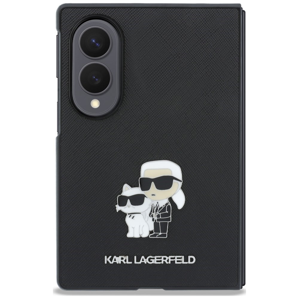 Karl Lagerfeld Samsung Galaxy Z Fold 8 Kuori Saffiano Karl & Choupette Musta
