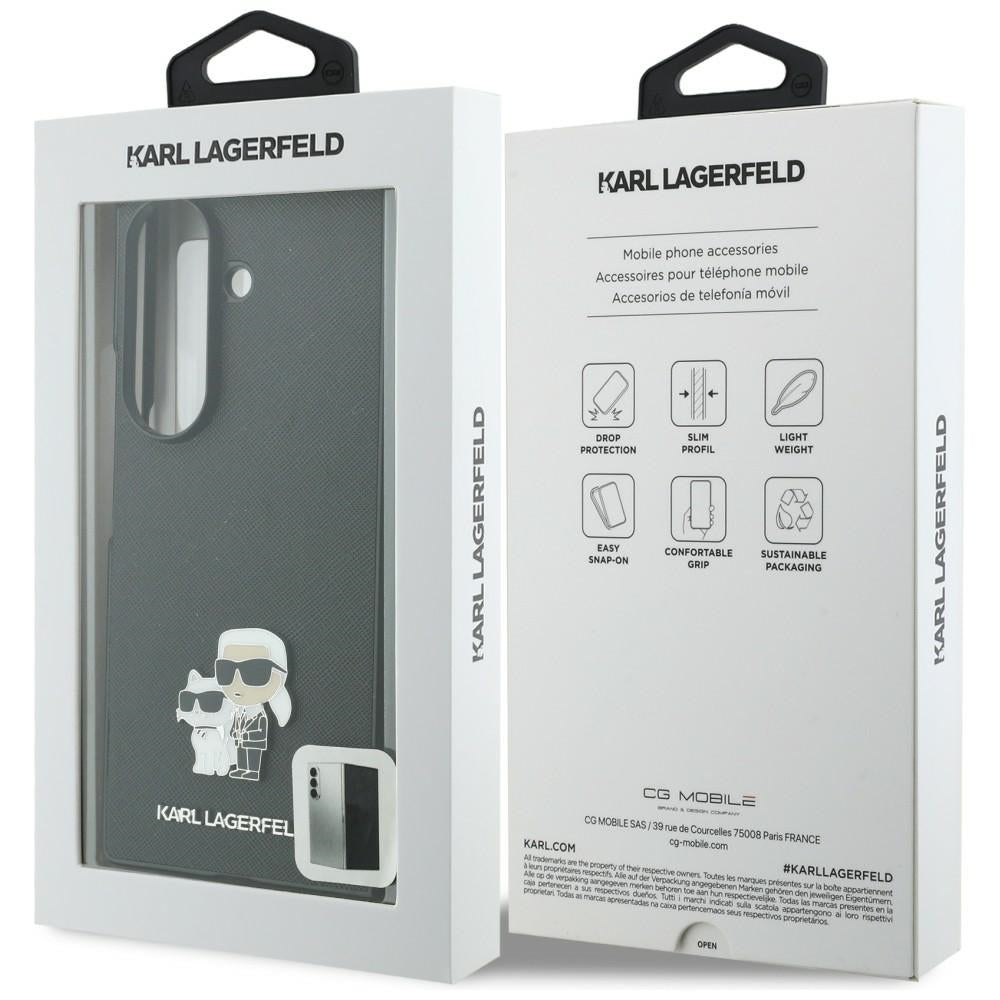 Karl Lagerfeld Samsung Galaxy Z Fold 8 Ultra Kuori Saffiano Karl & Choupette Musta