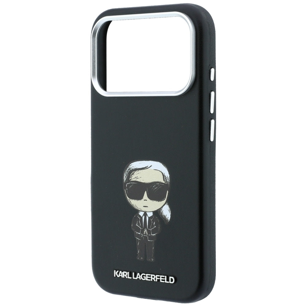 Karl Lagerfeld iPhone 17 Pro/iPhone 18 Pro Kuori Smooth Ikonik Sketch Musta