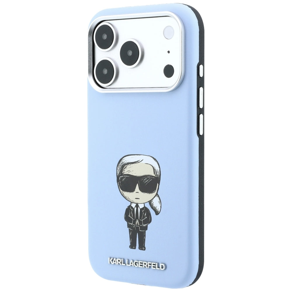 Karl Lagerfeld iPhone 17 Pro/iPhone 18 Pro Kuori Smooth Ikonik Sketch Sininen