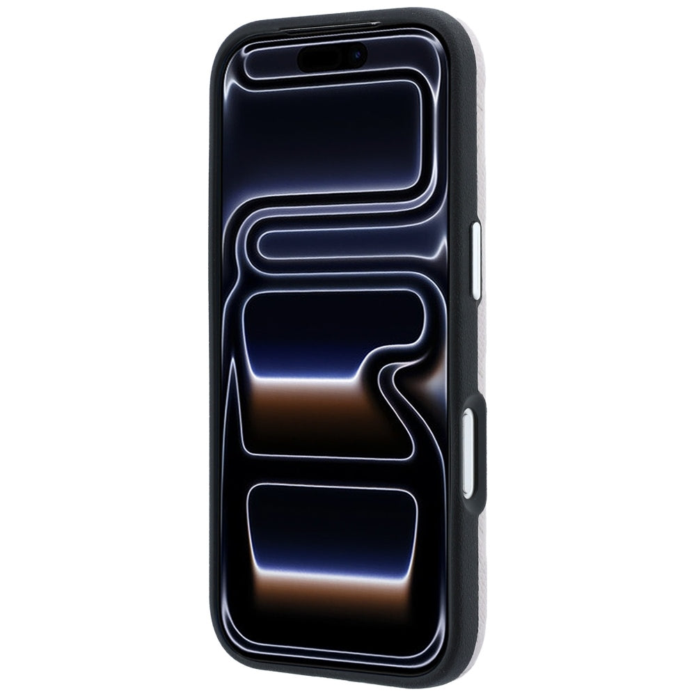 Karl Lagerfeld iPhone 17 Pro/iPhone 18 Pro Kuori Grained Mono Resin Logo Vaaleanpunainen
