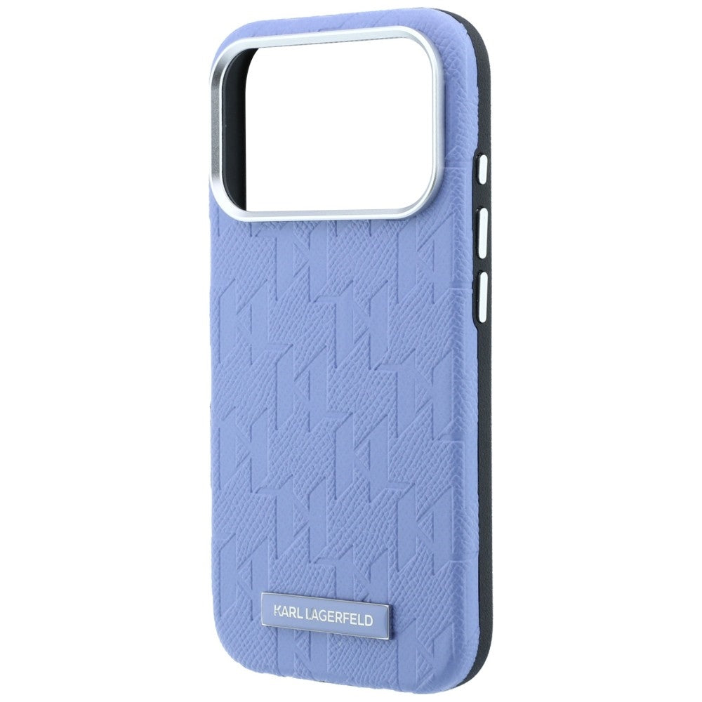 Karl Lagerfeld iPhone 17 Pro Max/iPhone 18 Pro Max Kuori Grained Mono Resin Logo Sininen