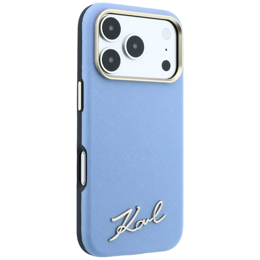 Karl Lagerfeld iPhone 17 Pro Max/iPhone 18 Pro Max Kuori Script-logo Sininen