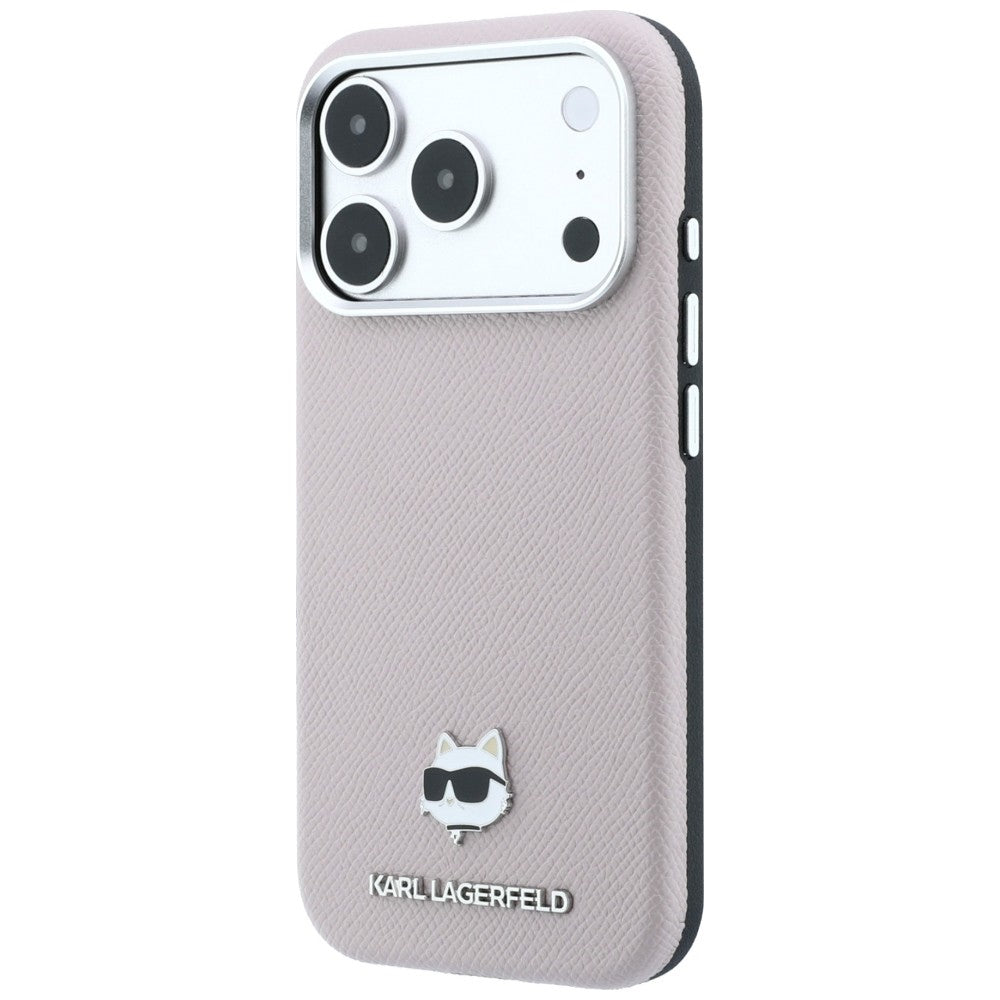 Karl Lagerfeld iPhone 17 Pro/iPhone 18 Pro Kuori Grained Choupette Vaaleanpunainen