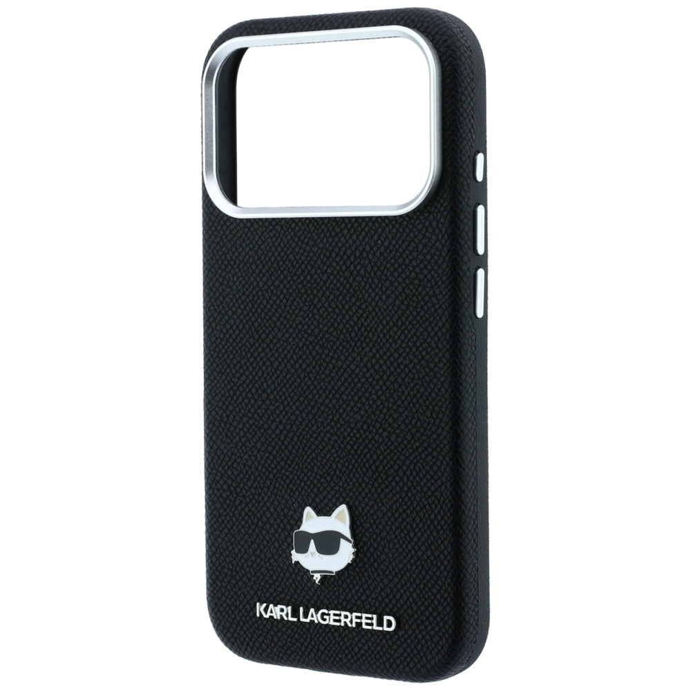 Karl Lagerfeld iPhone 17 Pro Max/iPhone 18 Pro Max Kuori Grained Choupette Musta