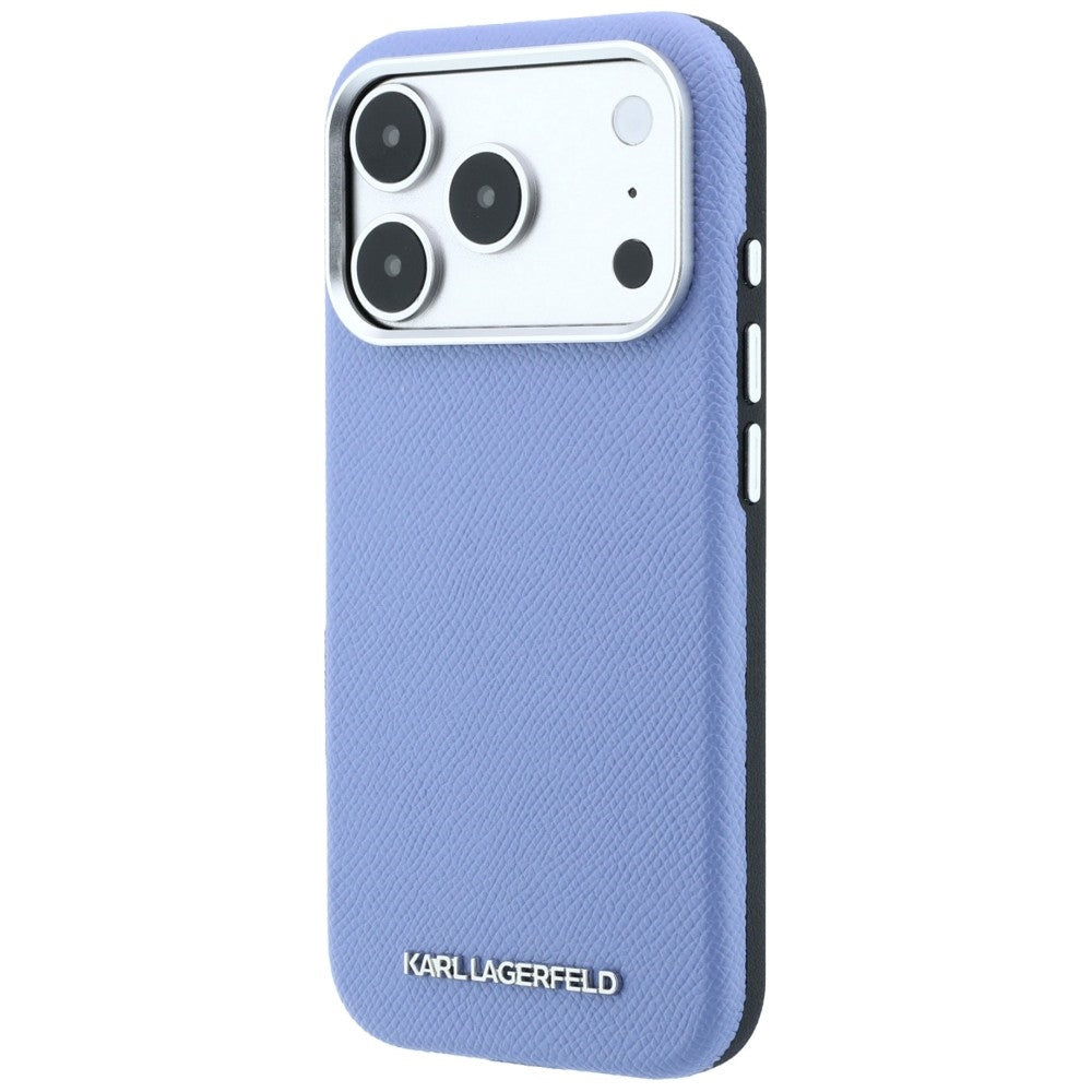 Karl Lagerfeld iPhone 17 Pro Max/iPhone 18 Pro Max Kuori Grained Logo Sininen