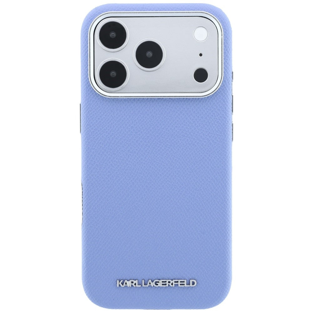 Karl Lagerfeld iPhone 17 Pro Max/iPhone 18 Pro Max Kuori Grained Logo Sininen