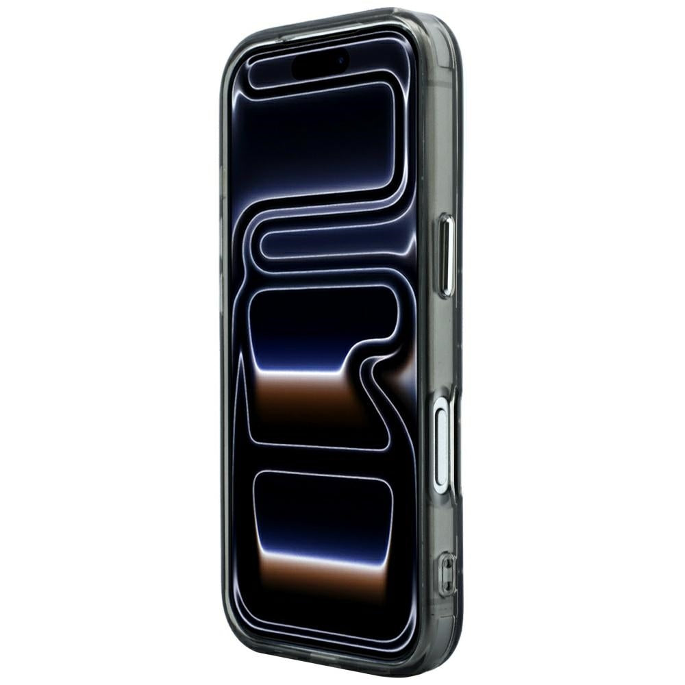 Karl Lagerfeld iPhone 17 Pro Max/iPhone 18 Pro Max Kuori strasseilla, galvanoitu logo, Musta