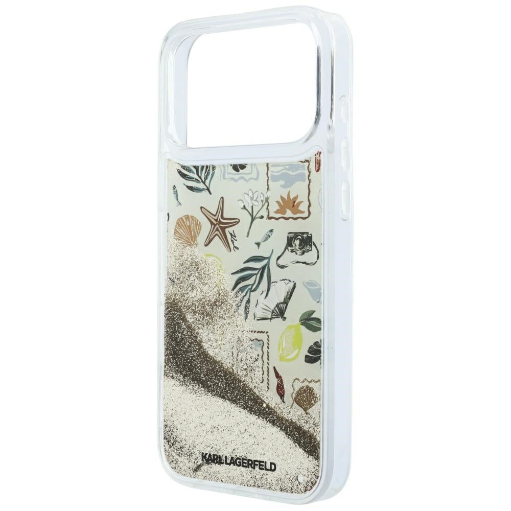 Karl Lagerfeld iPhone 17 Pro Max/iPhone 18 Pro Max Kuori Liquid Glitter Beach Beige