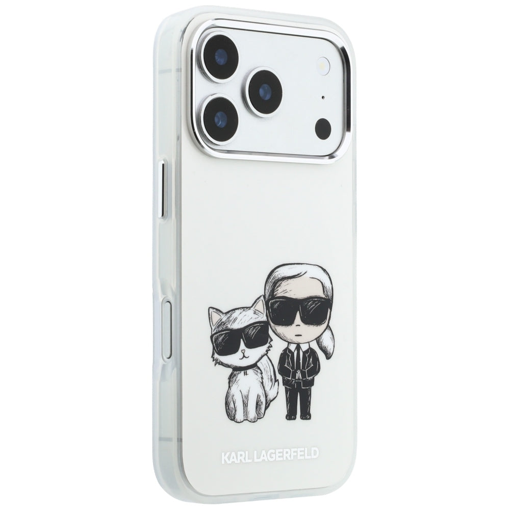 Karl Lagerfeld iPhone 17 Pro Max/iPhone 18 Pro Max Kuori Karl & Choupette Sketch Beige