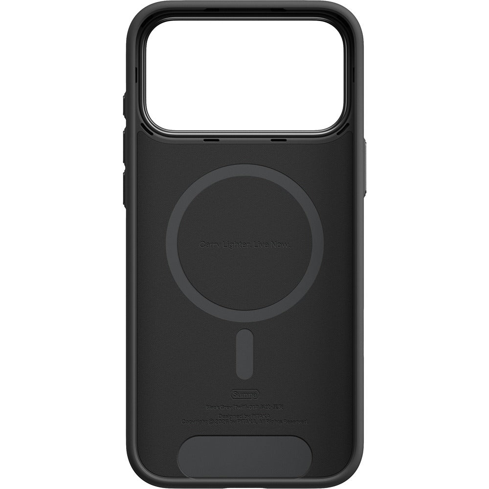 Pitaka iPhone 17 Pro Max/iPhone 18 Pro Max -kuori Summa MagSafe Black/Grey Twill