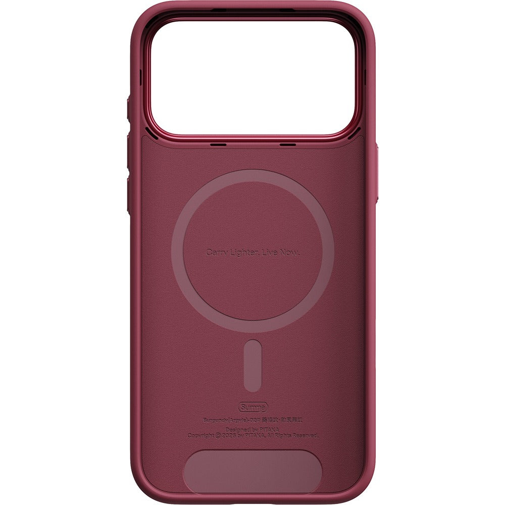 Pitaka iPhone 17 Pro Max/iPhone 18 Pro Max Kuori Summa MagSafe Argyle Burgundy