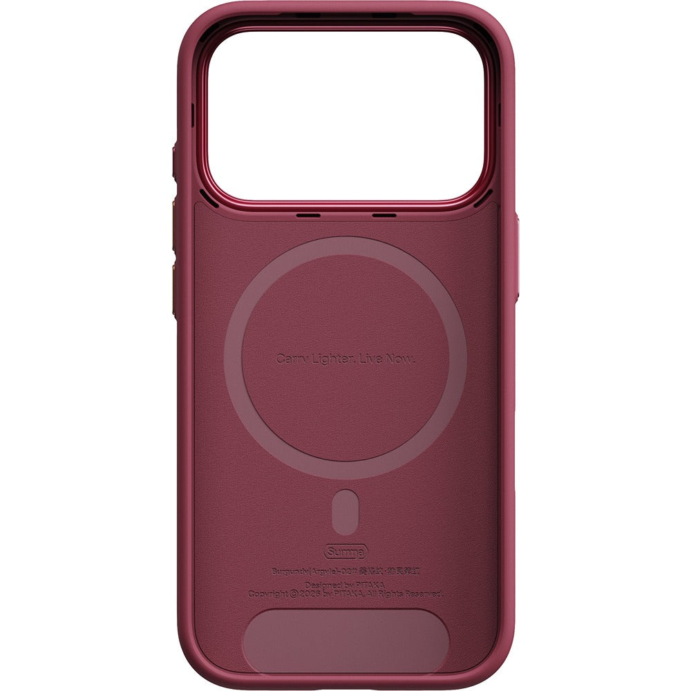 Pitaka iPhone 17 Pro/iPhone 18 Pro Kuori Summa MagSafe Argyle Burgundy