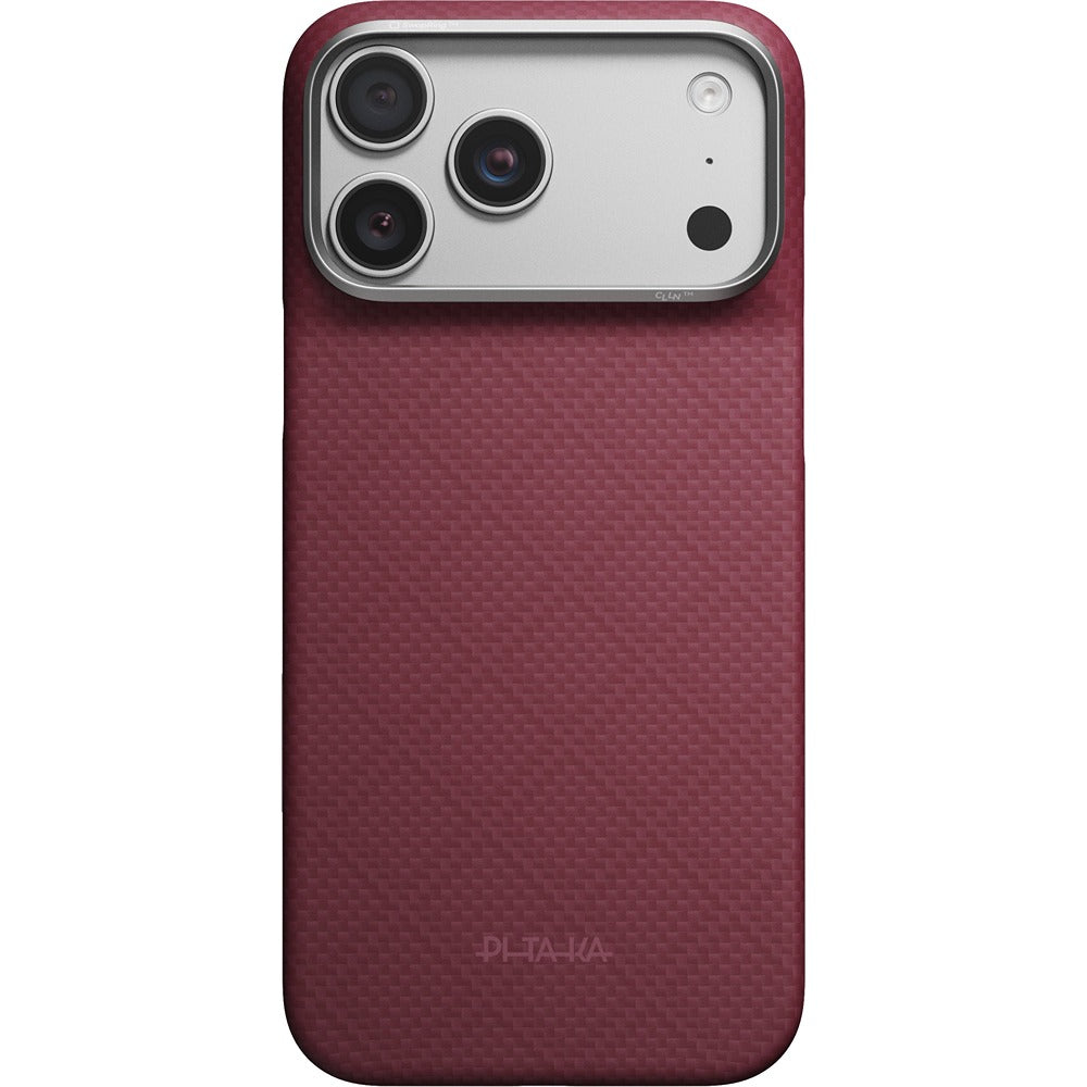 Pitaka iPhone 17 Pro Max/iPhone 18 Pro Max Kuori Edge MagSafe Argyle Burgundy