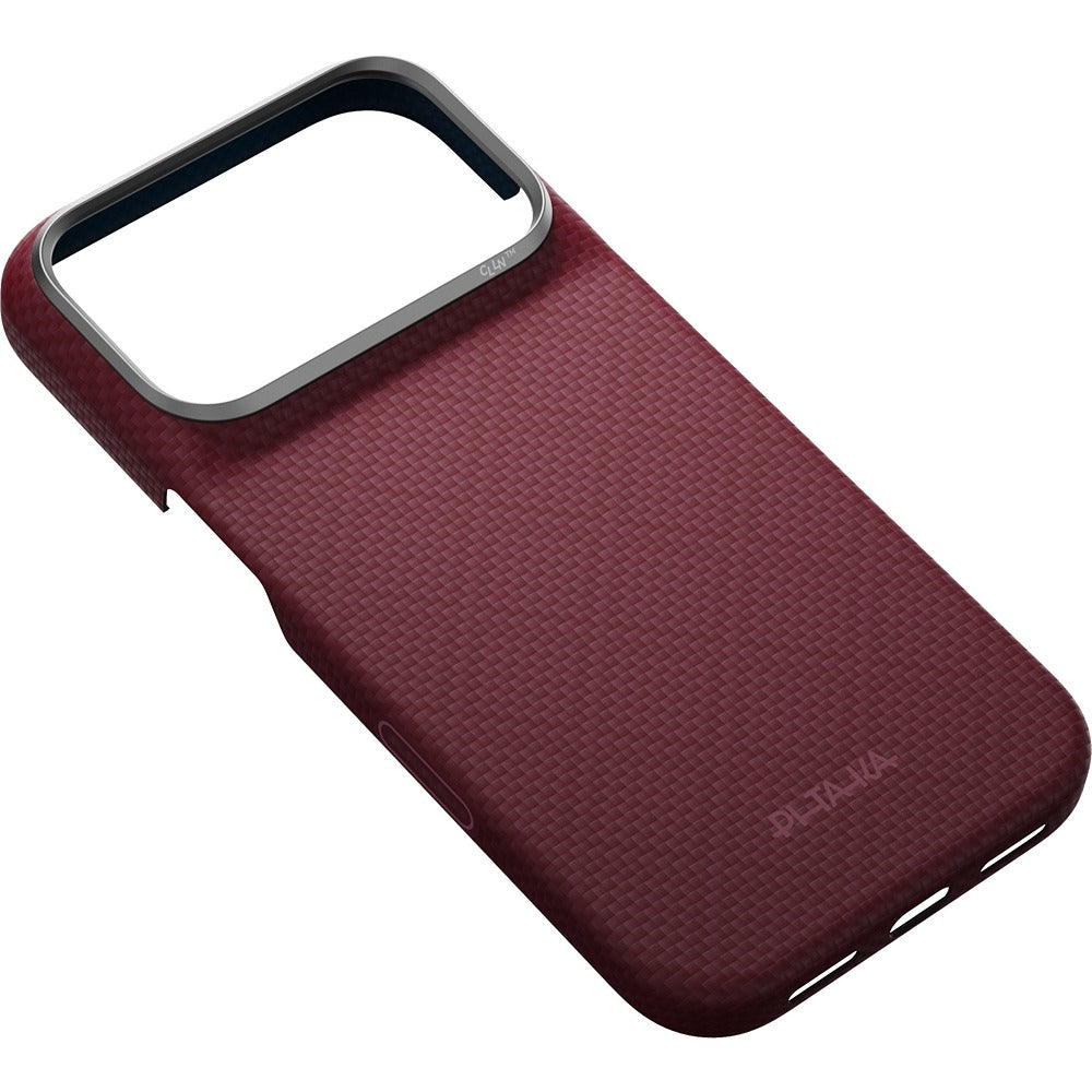 Pitaka iPhone 17 Pro/iPhone 18 Pro Kuori Edge MagSafe Argyle Burgundy