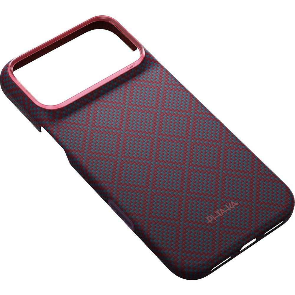 Pitaka iPhone 17 Pro Max/iPhone 18 Pro Max Kuori Edge MagSafe Argyle Blue's Red