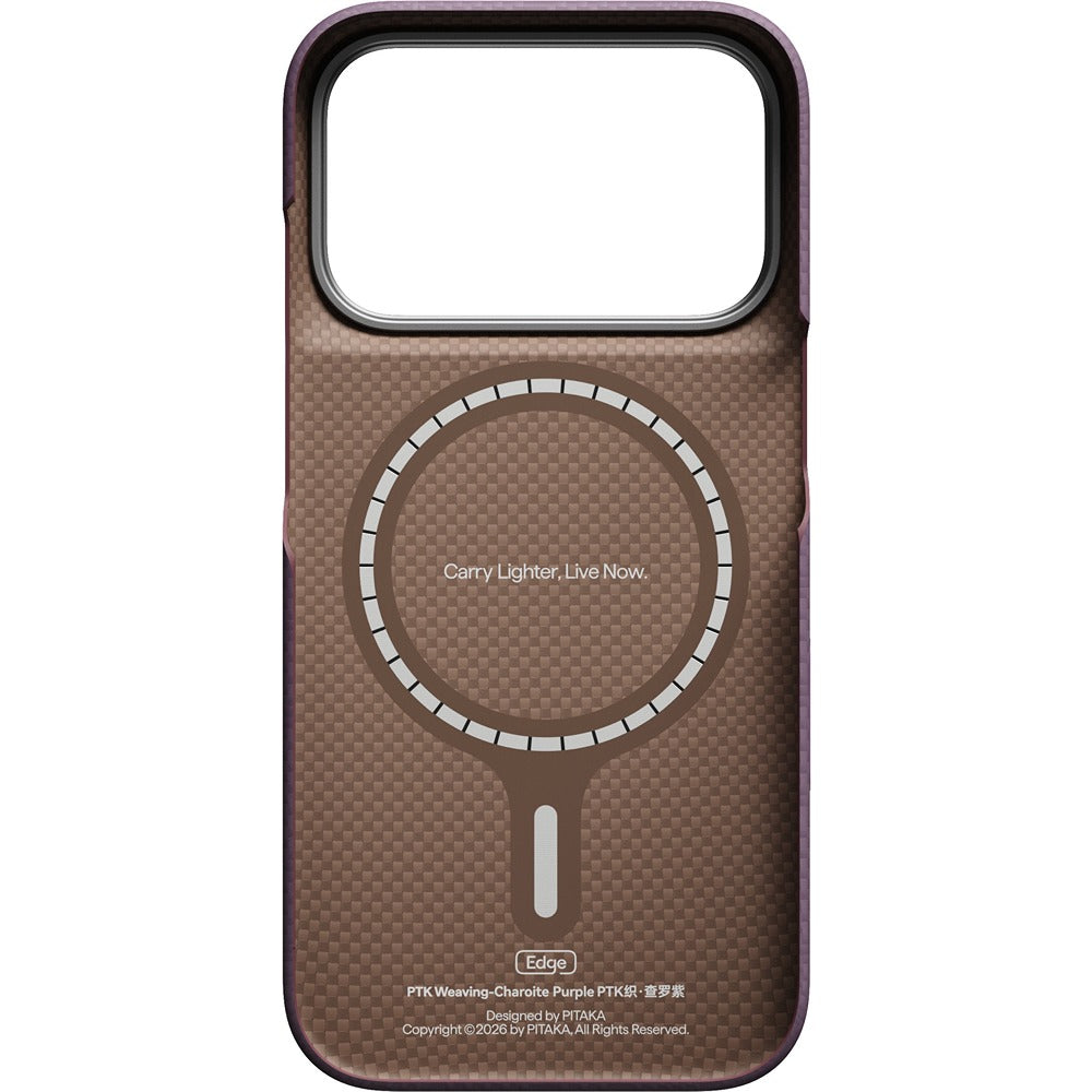 Pitaka iPhone 17 Pro/iPhone 18 Pro Kuori Edge MagSafe Charoite Purple