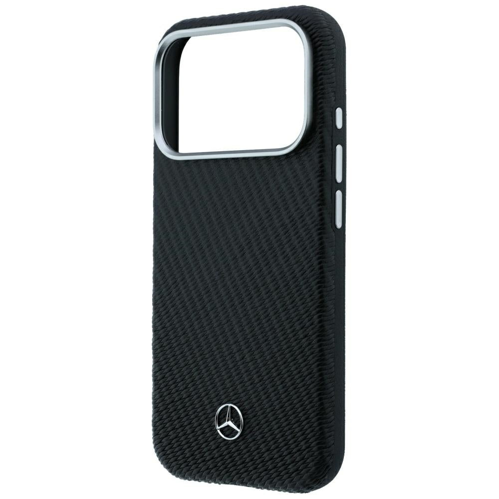 Mercedes Benz iPhone 17 Pro/iPhone 18 Pro Kuori nahkainen puukuosi Musta
