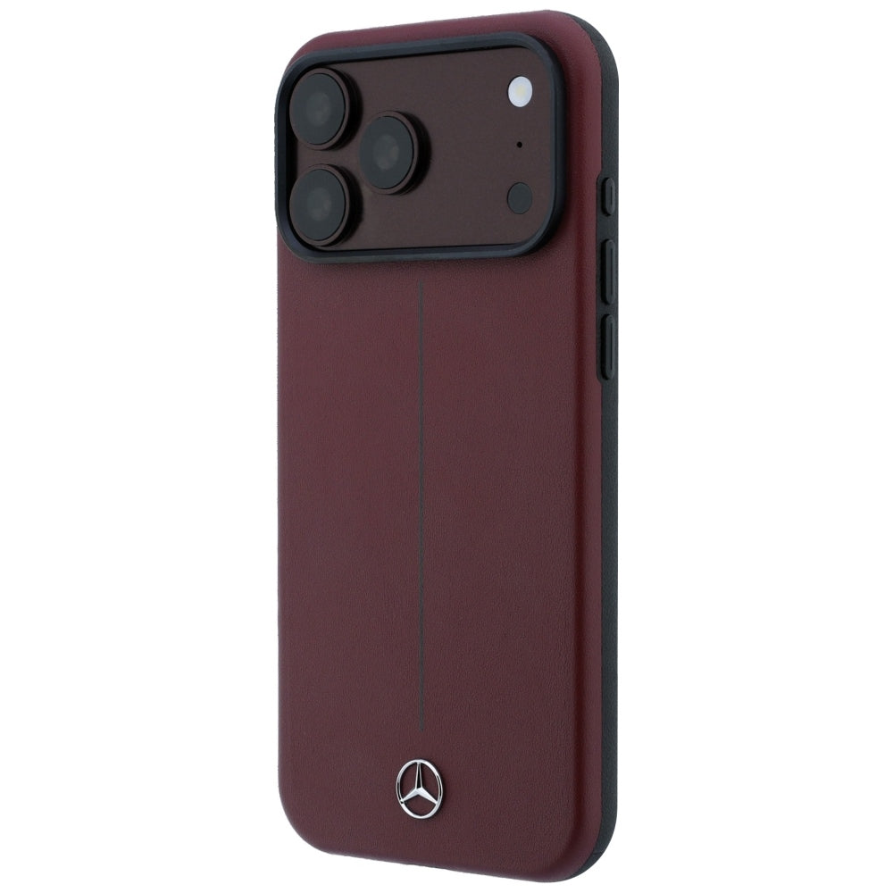 Mercedes Benz iPhone 17 Pro Max/iPhone 18 Pro Max Kuori Leather Iconic Line Burgundy