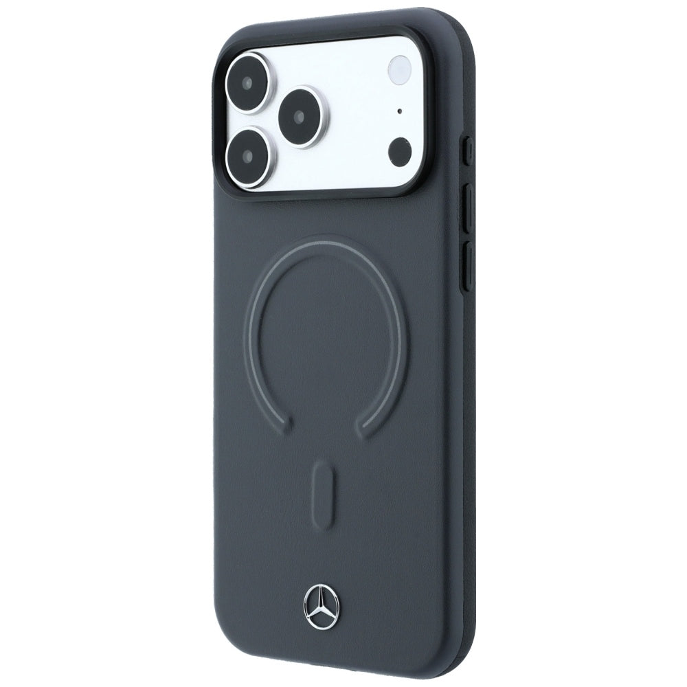 Mercedes Benz iPhone 17 Pro/iPhone 18 Pro Kuori Leather 3D MagSafe Harmaa