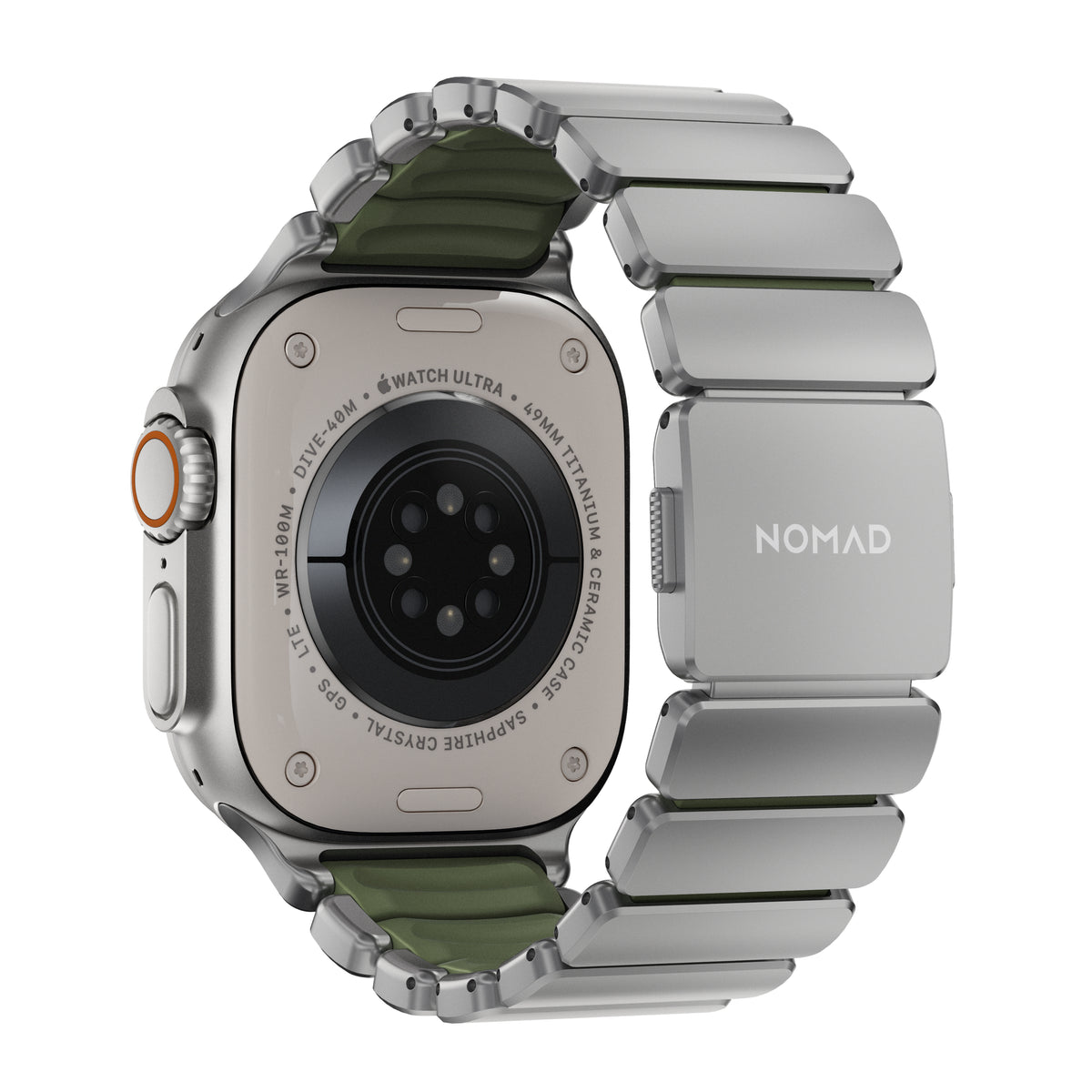 Nomad Apple Watch 45/46mm/Ultra 49mm Ranneke Stratos Band Natural Forest