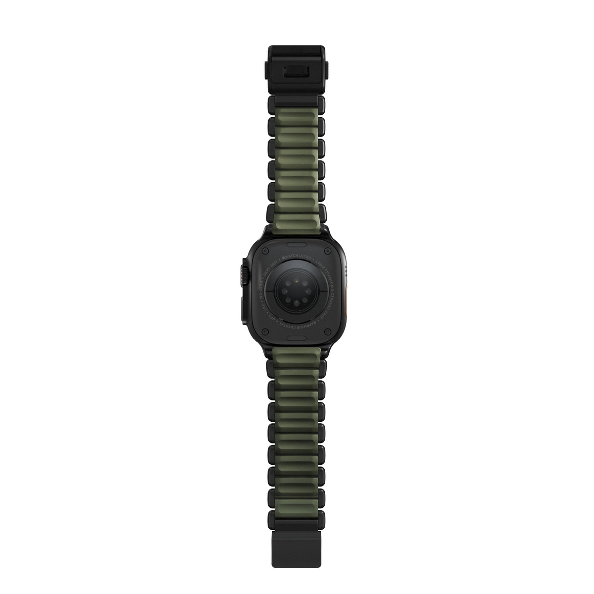 Nomad Apple Watch 45/46mm/Ultra 49mm Ranneke Stratos Band Musta Forest