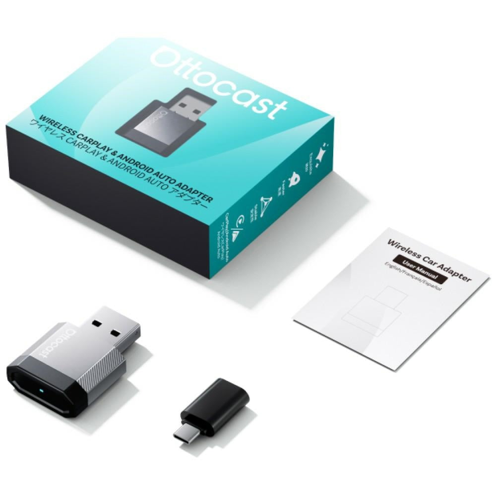 Ottocast Mini Nova Langaton Apple Carplay/Android Auto Adapterit