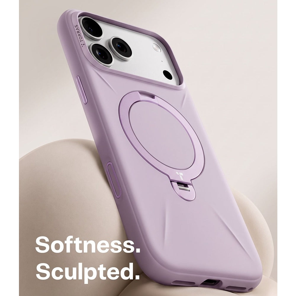 Torras iPhone 18 Pro Max Kuori Ostand Q3 Silicone Violetti