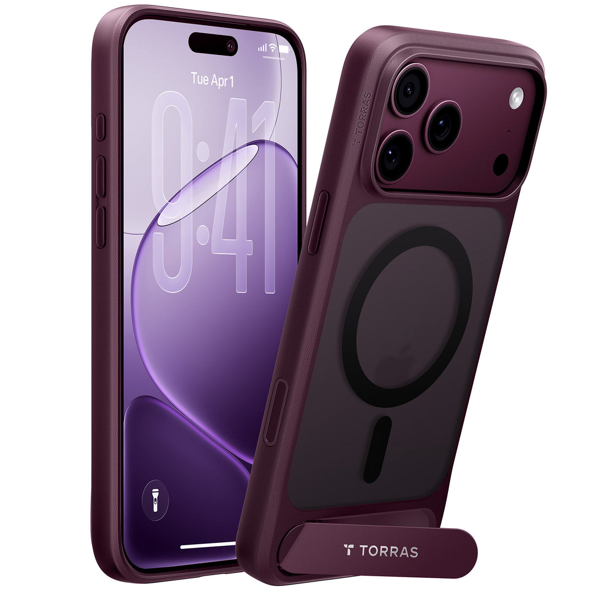 Torras iPhone 18 Pro Max Kuori Ostand L1 Violetti