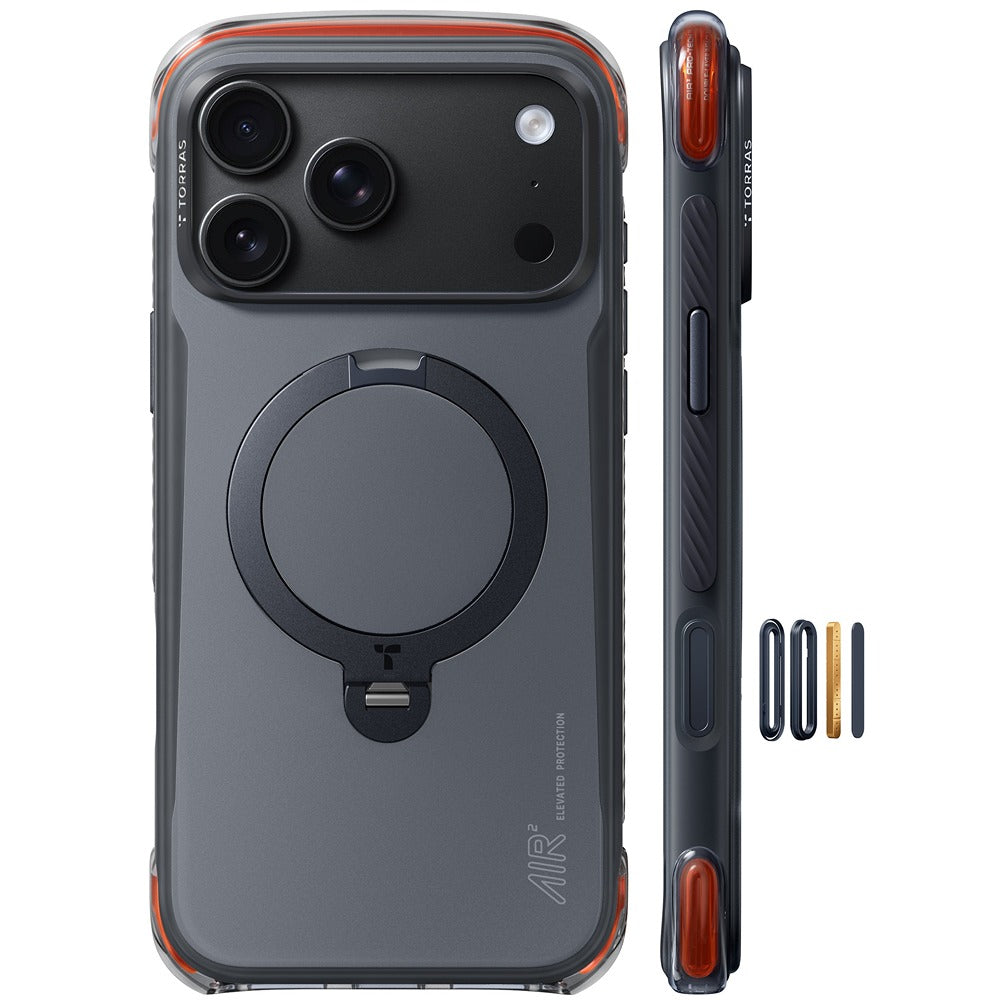 Torras iPhone 18 Pro Max Kuori Ostand Q3 Air Pro Obsidian Core