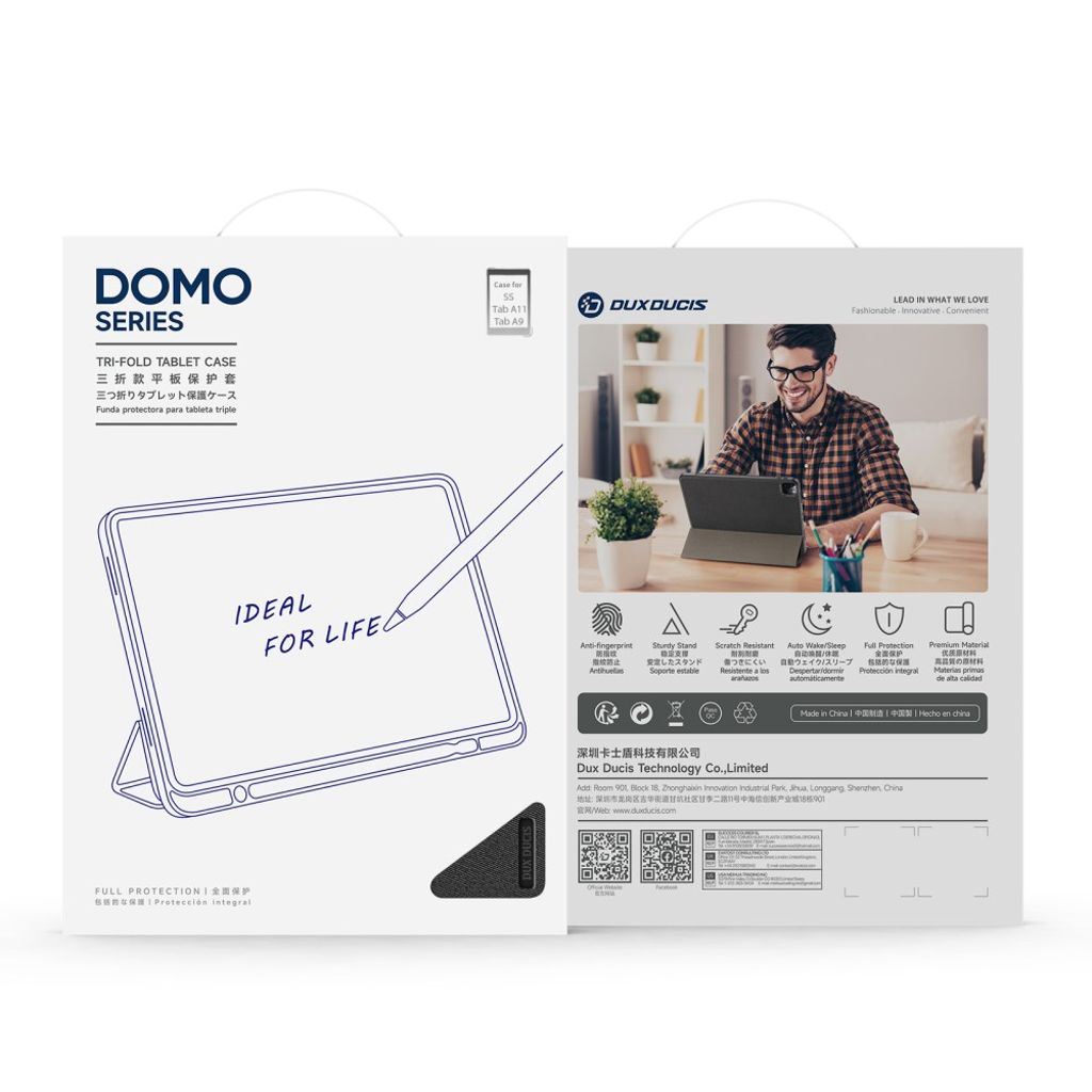 Dux Ducis Samsung Galaxy Tab A9/Galaxy Tab A11 Kotelo DOMO Series Musta
