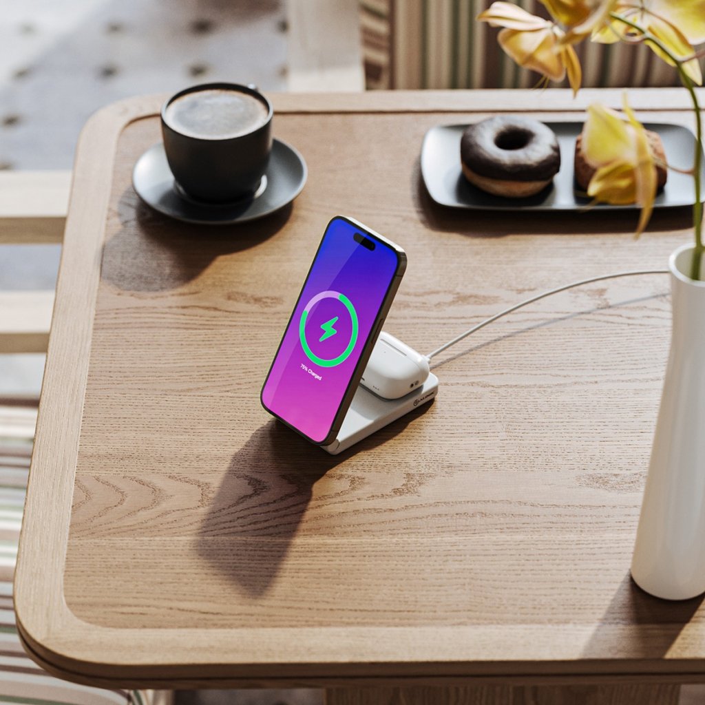 Alogic Langaton laturi Yoga 3-in-1 Valkoinen