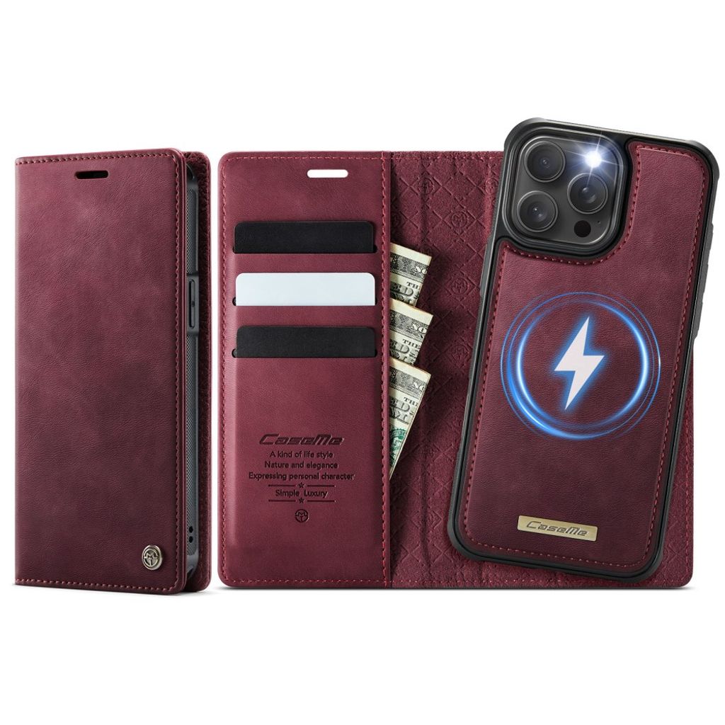 CaseMe iPhone 13 Pro Kotelo C49 Series Punainen