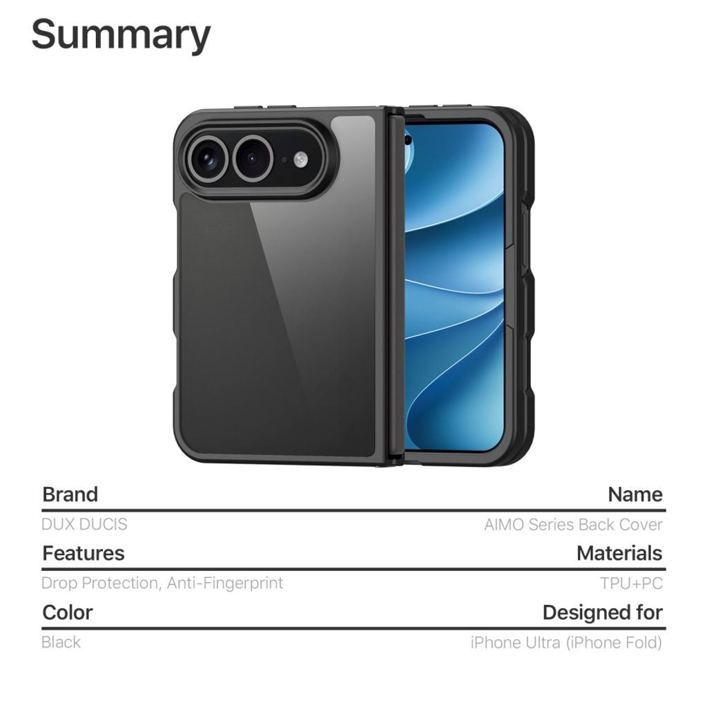 Dux Ducis iPhone Duo Kuori Aimo Series Musta