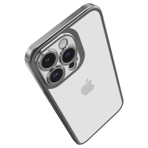 Spigen iPhone 14 Pro -suojakuori Optik Crystal Chrome Gray
