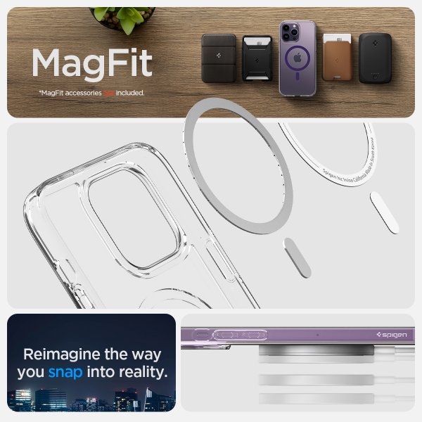 Spigen iPhone 14 Pro Max -suojakuori Ultra Hybrid MagFit Deep Purple