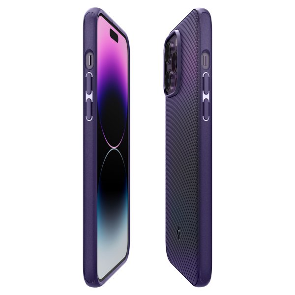 Spigen iPhone 14 Pro Max -kuori Mag Armor MagFit Deep Purple