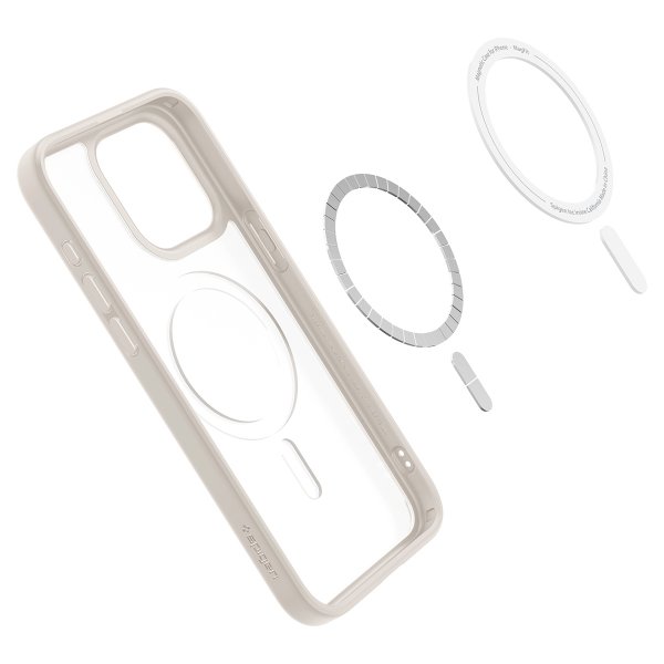 Spigen iPhone 15 Pro Max Kuori Ultra Hybrid MagFit Frost Natural Titanium